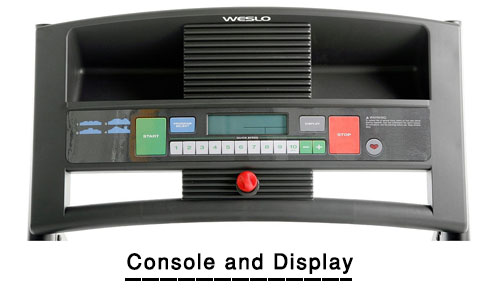 weslo treadmill console